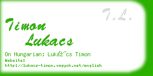 timon lukacs business card